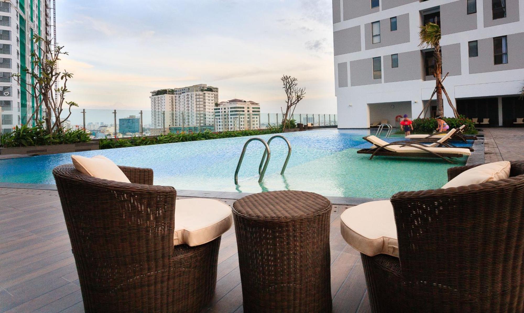Min' Apartment - Rivergate Residence Downtown Bui Vien - Free Pool Ho-Chi-Minh-Stadt Exterior foto